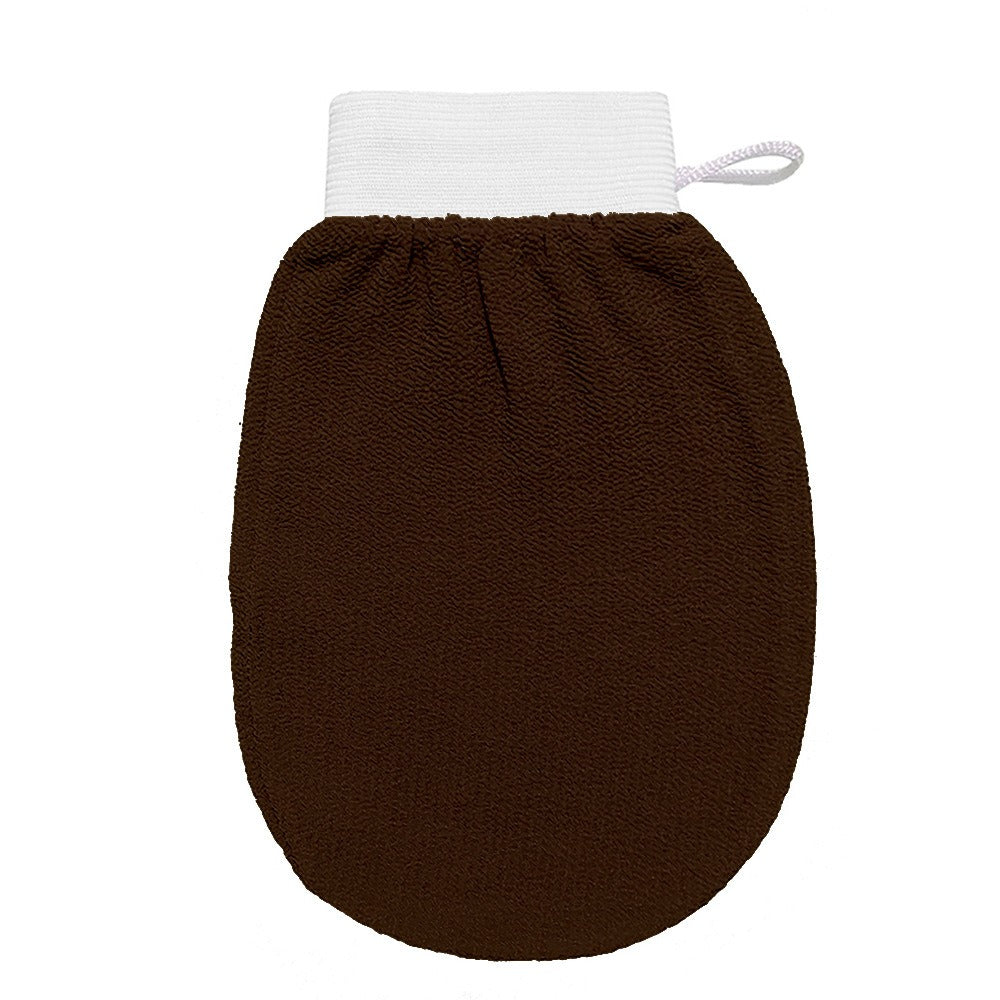 Medium fine sand, viscose fiber, silk like scrub gloves, shower towels, and special scrub mud that does not harm the skin