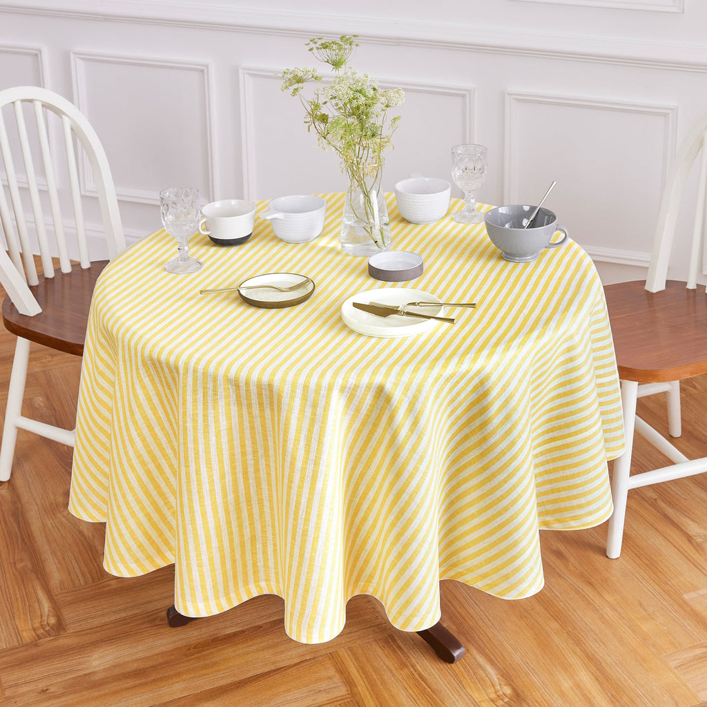 Amalfi Stripe Round Tablecloth