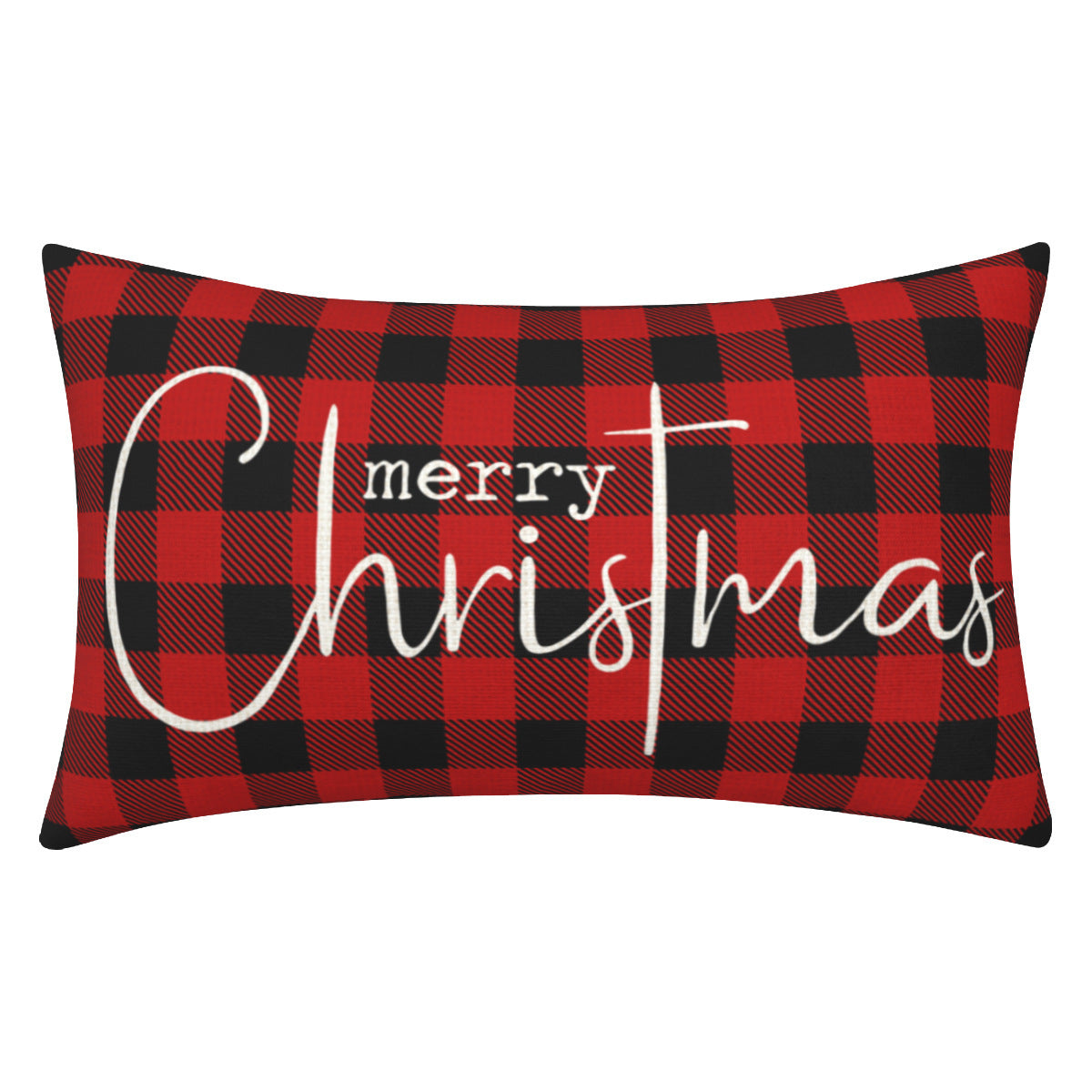Christmas Decorative Pillowcase 2-piece Set Merry Christmas Sofa Cushion Cover Believe Waist Pillow Cover