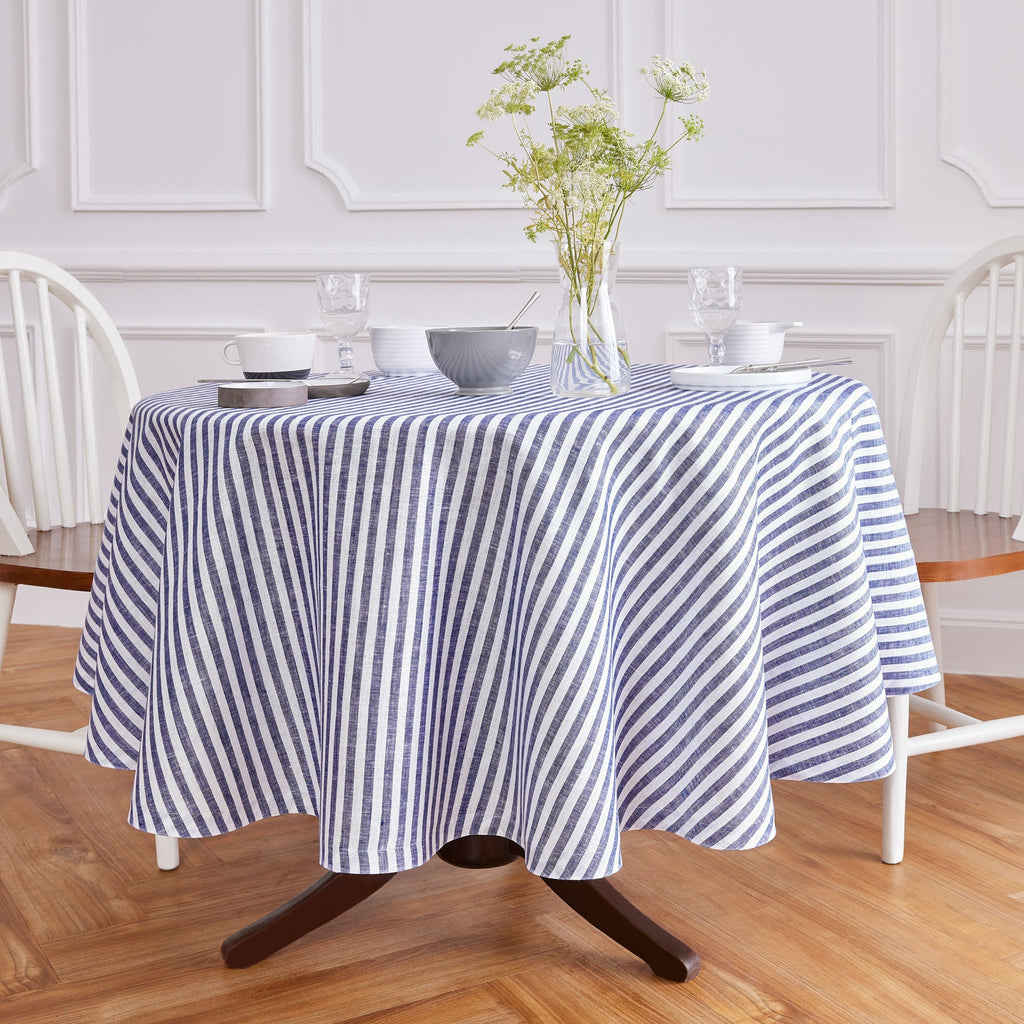 Amalfi Stripe Round Tablecloth