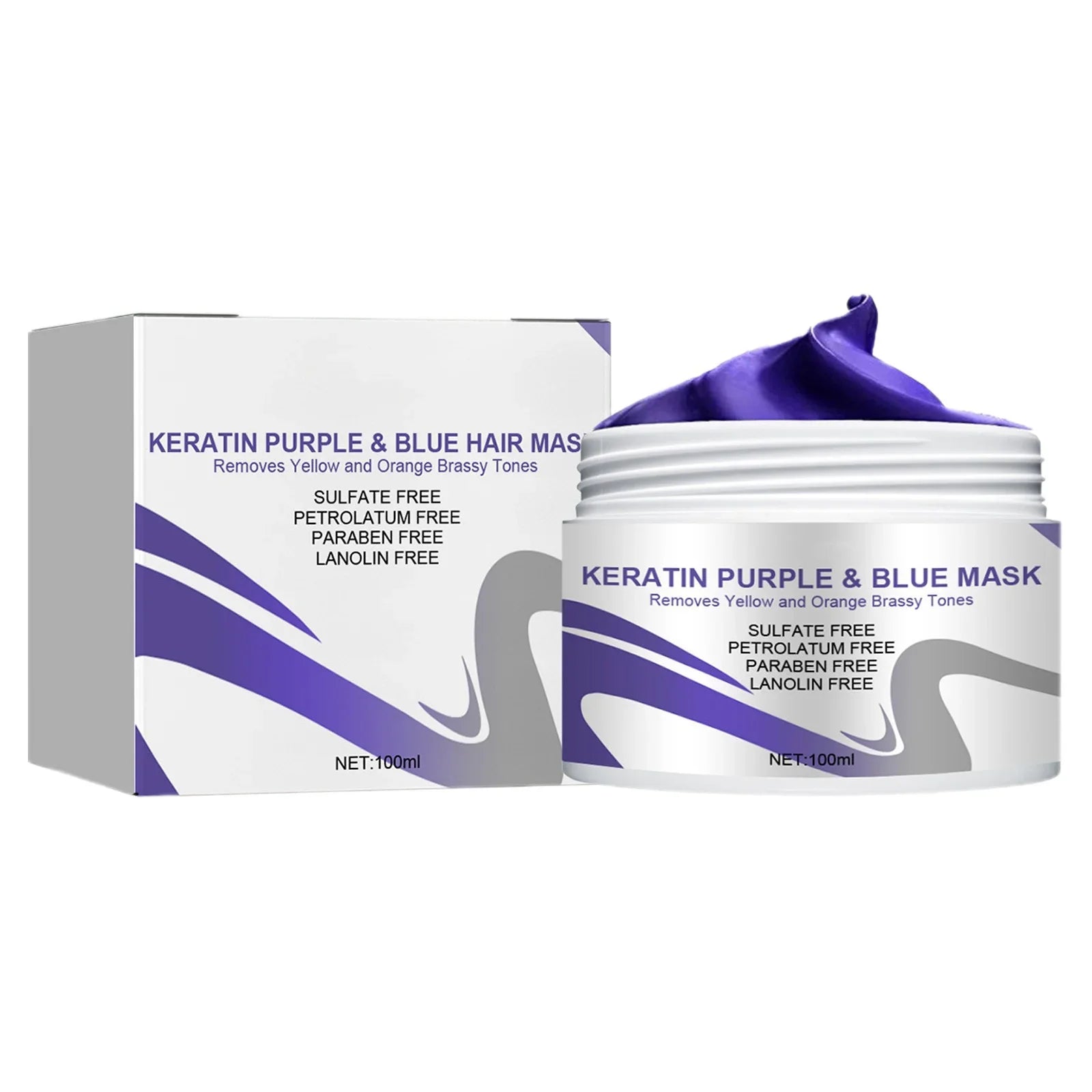 KERATIN Purple & Blue Hair Mask
