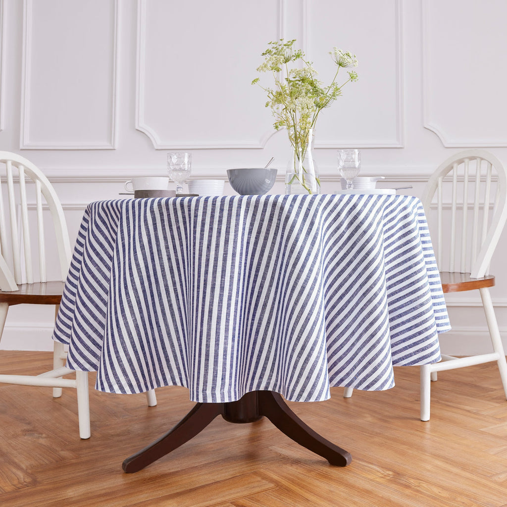 Amalfi Stripe Round Tablecloth