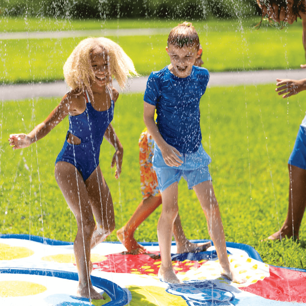 WOW Watersports 12ft Dots Spray Pad with Inflatable Edge Rim to Retain Water