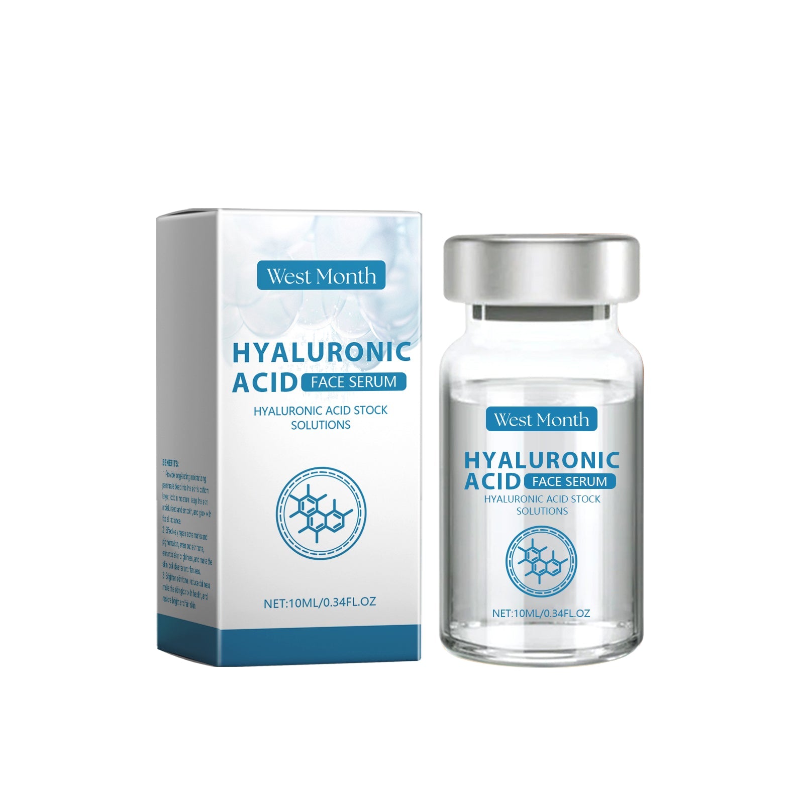 Hyaluronic Acid Face Serum, Compact Light Stripes Desalt Blain Brightens The Hydrating Essence