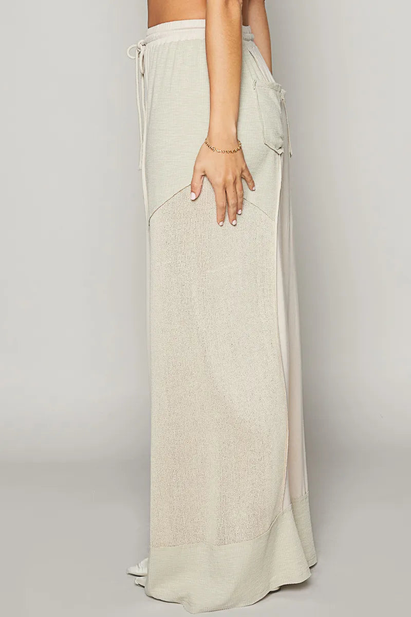 Drawstring Wide Leg Pants