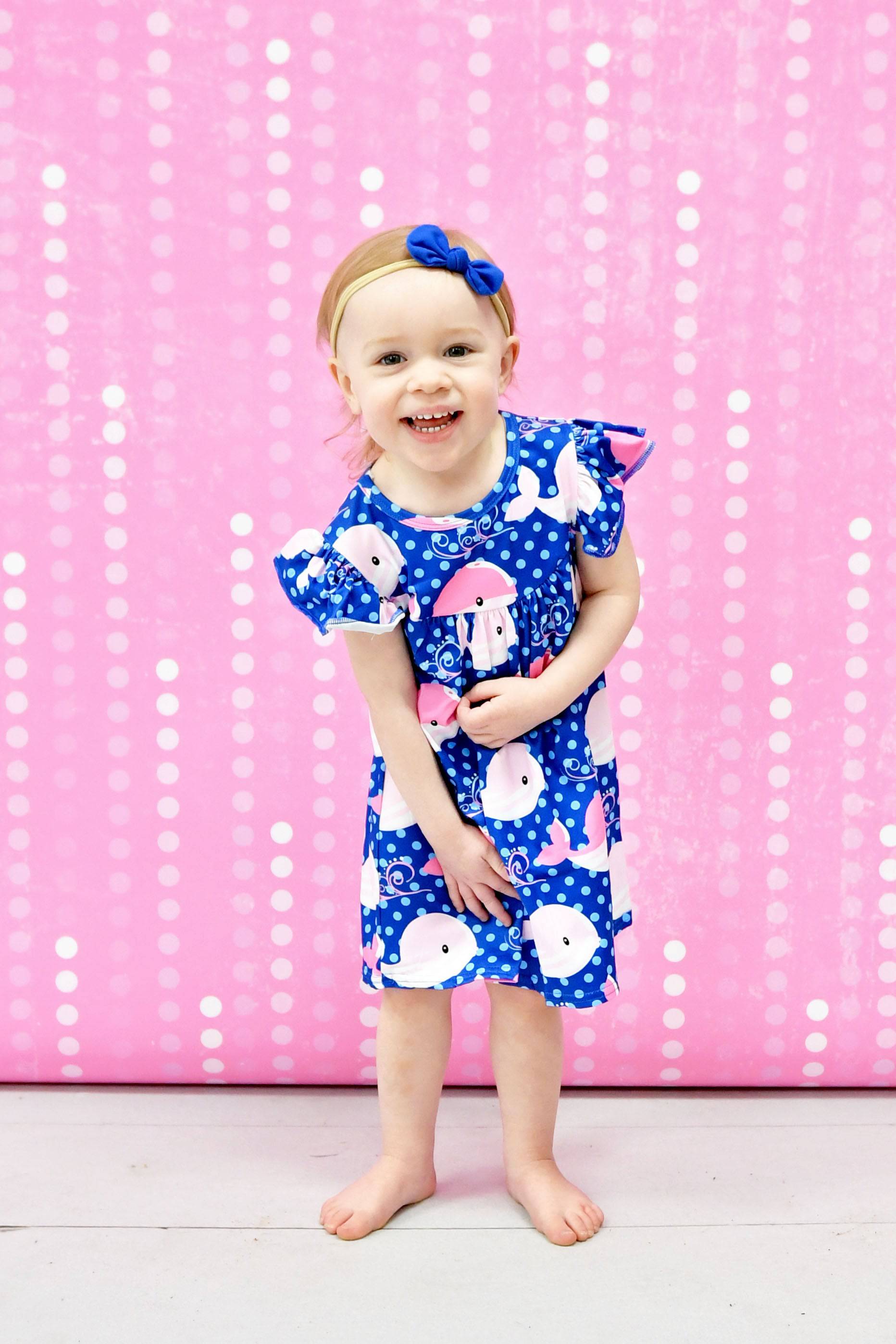 Whale Of A Time Milk Silk Flutter Dress