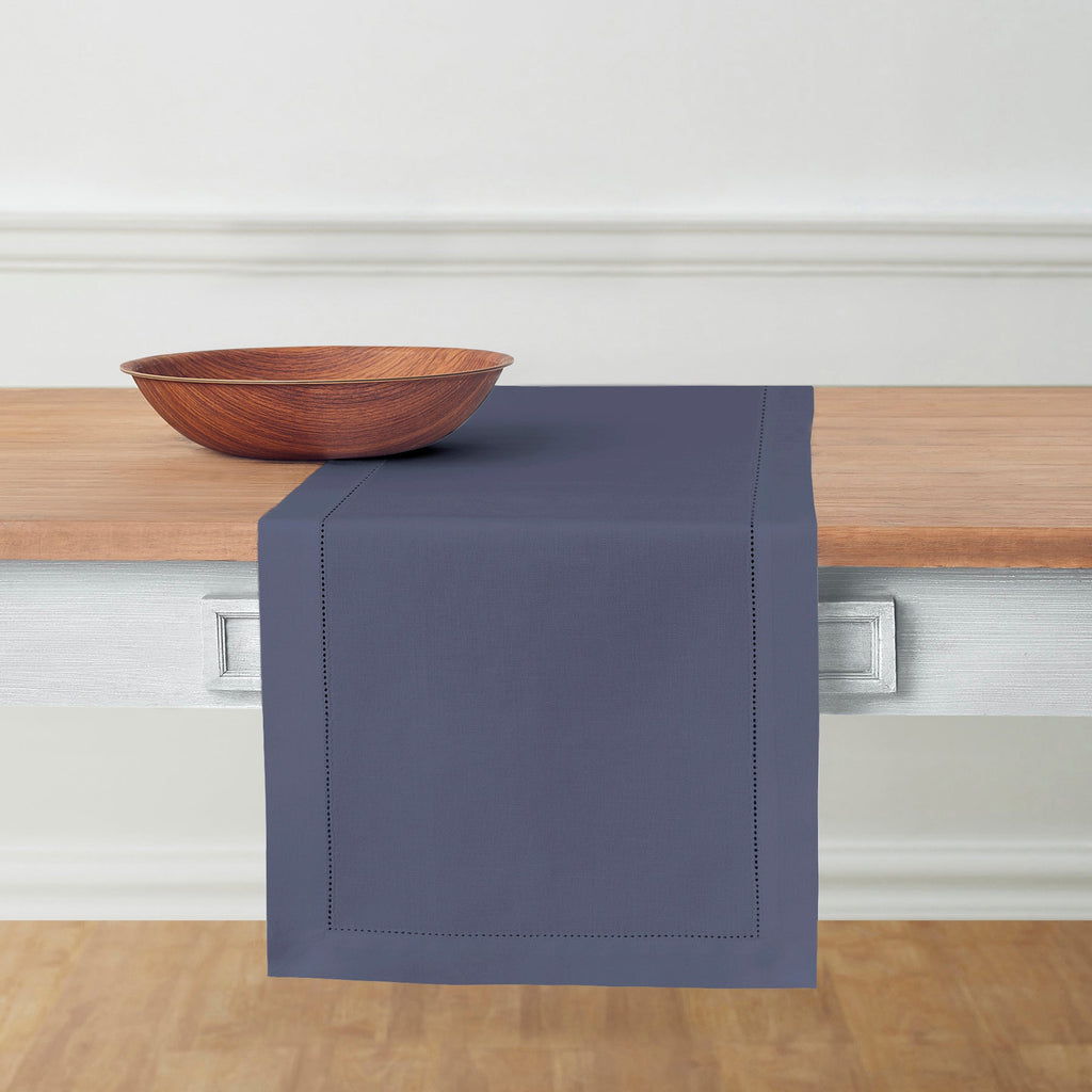 Cotton Linen Hemstitch Table Runner