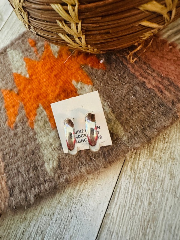 Navajo Sterling Silver Hoop Earrings