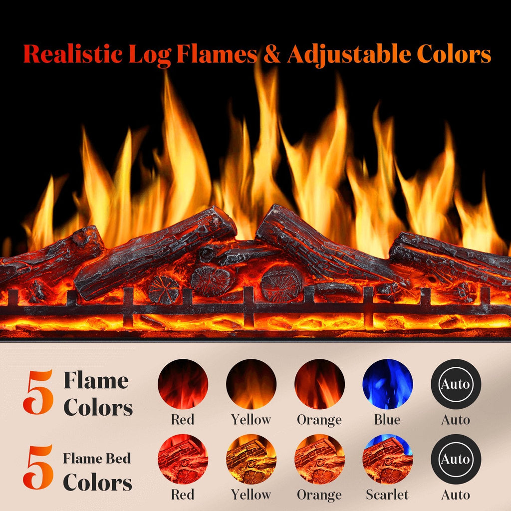 37 Inch Electric Fireplace Insert Adjuatble Flame Colors 939BXB