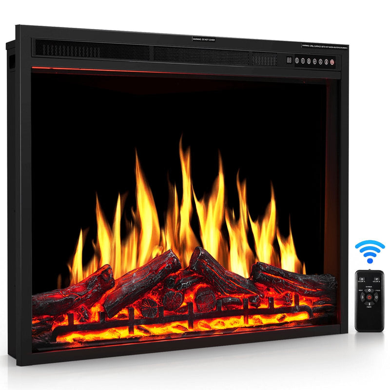 37 Inch Electric Fireplace Insert Adjuatble Flame Colors 939BXB