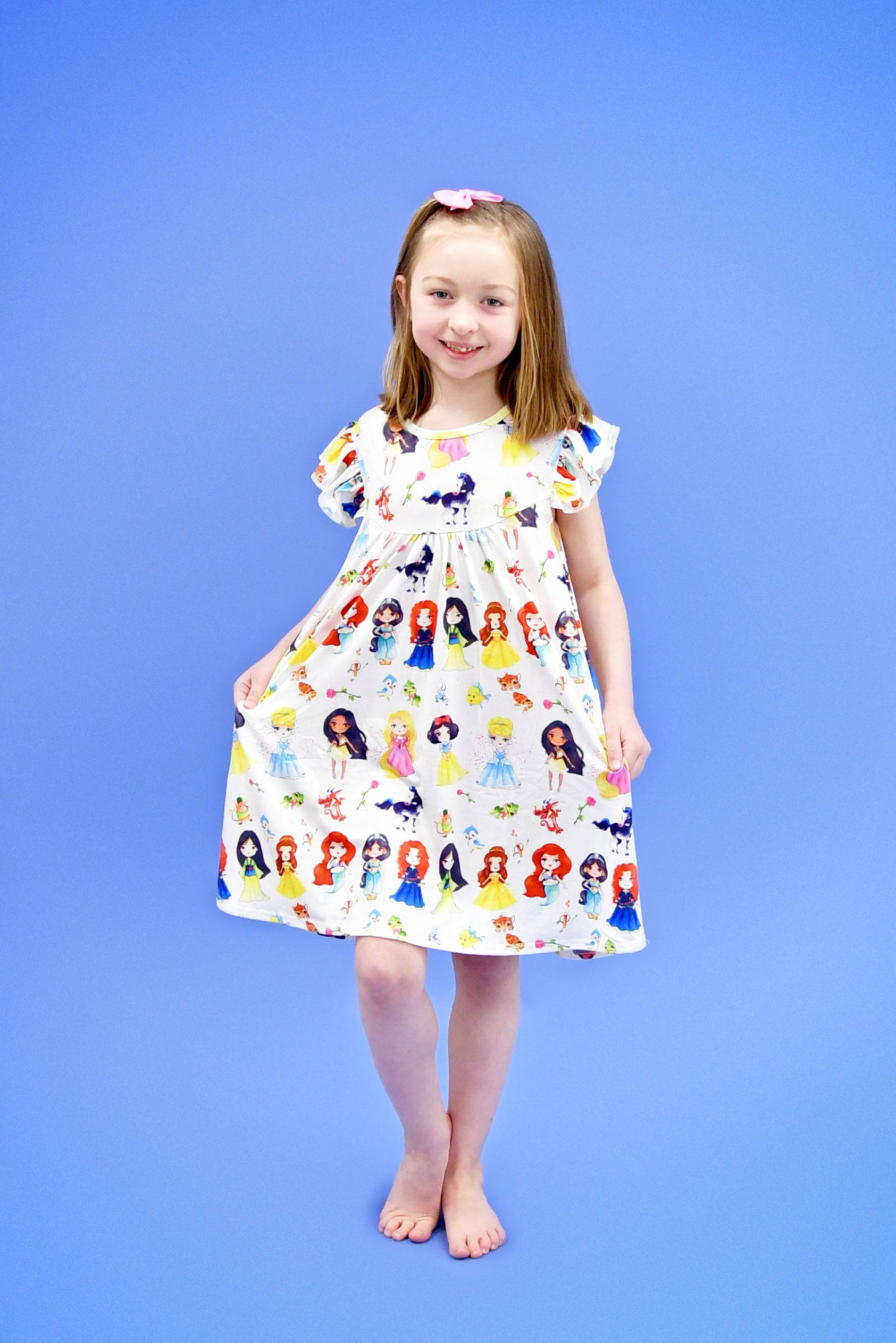 Princess and Friends Milk Silk Flutter Dress