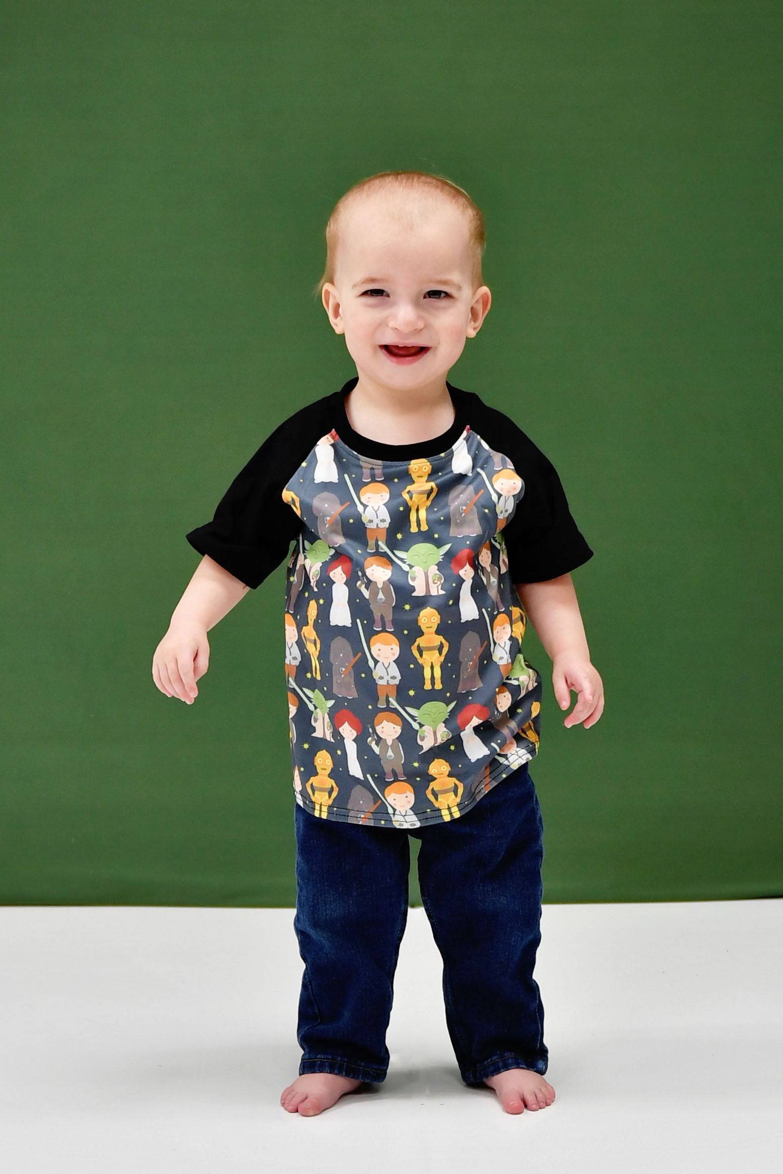 Space Wars Milk Silk Raglan