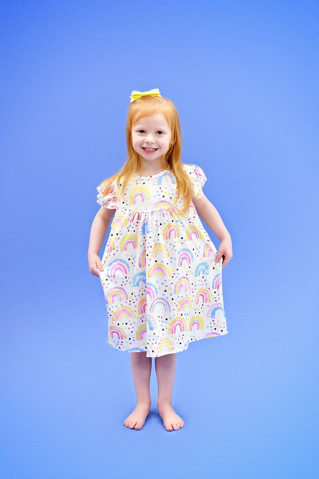 Bright Days Ahead Milk Silk Flutter Dress