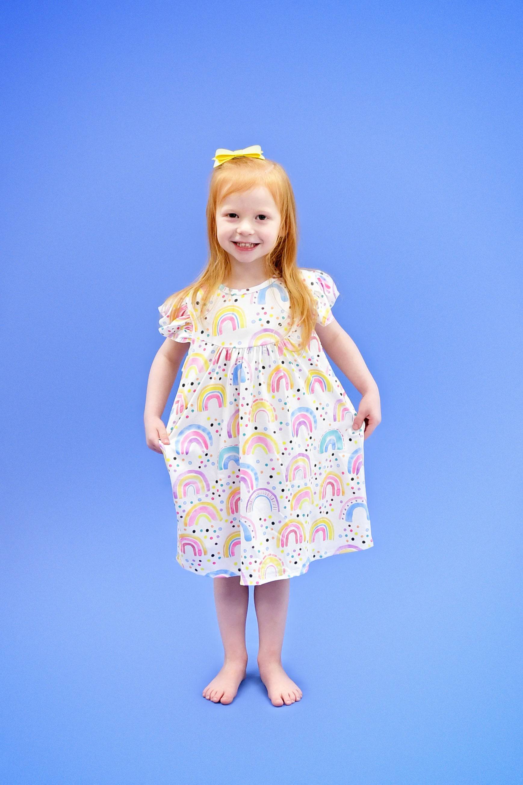 Bright Days Ahead Milk Silk Flutter Dress