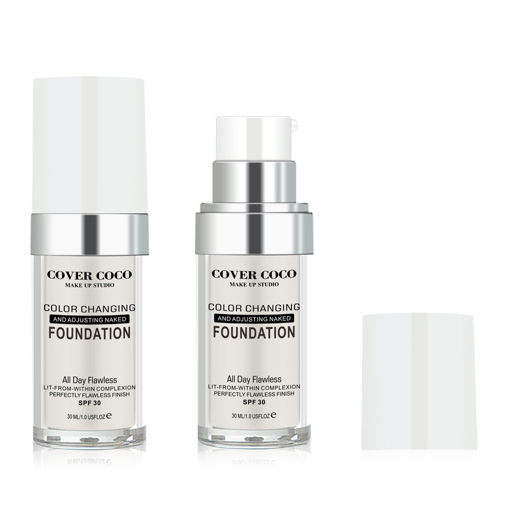Color Changing Liquid Foundation Temperature Changing Complexion Liquid Foundation Color Changing Brightening Concealer Liquid Bb Cream