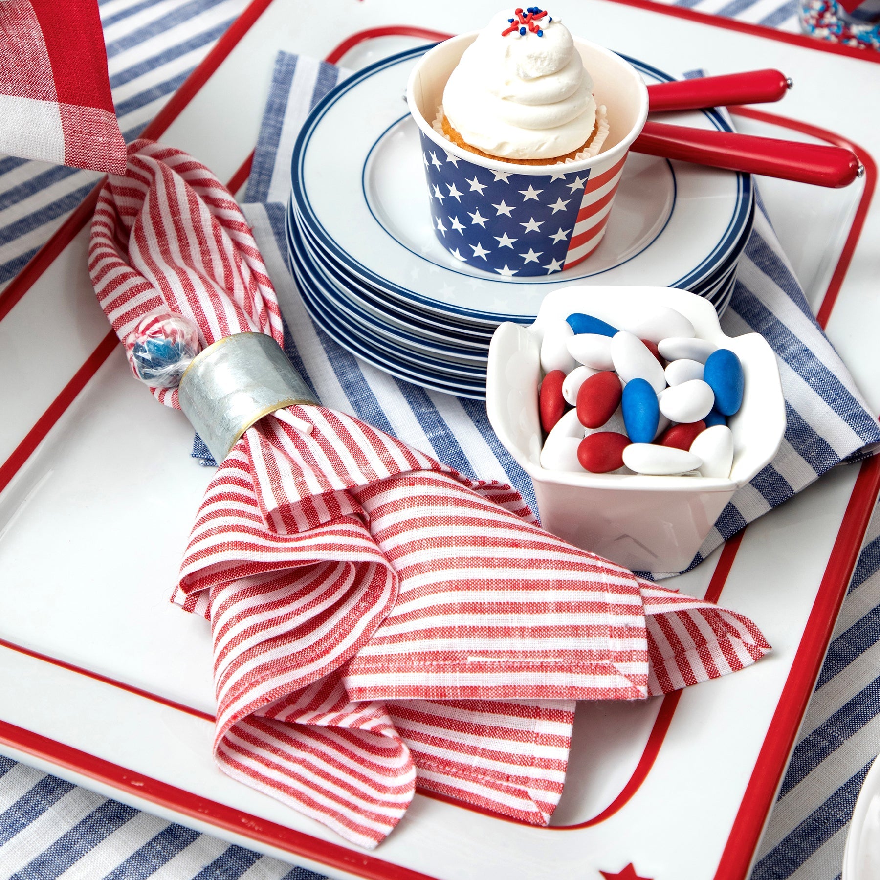 Narrow Stripe Napkins, Set of 4