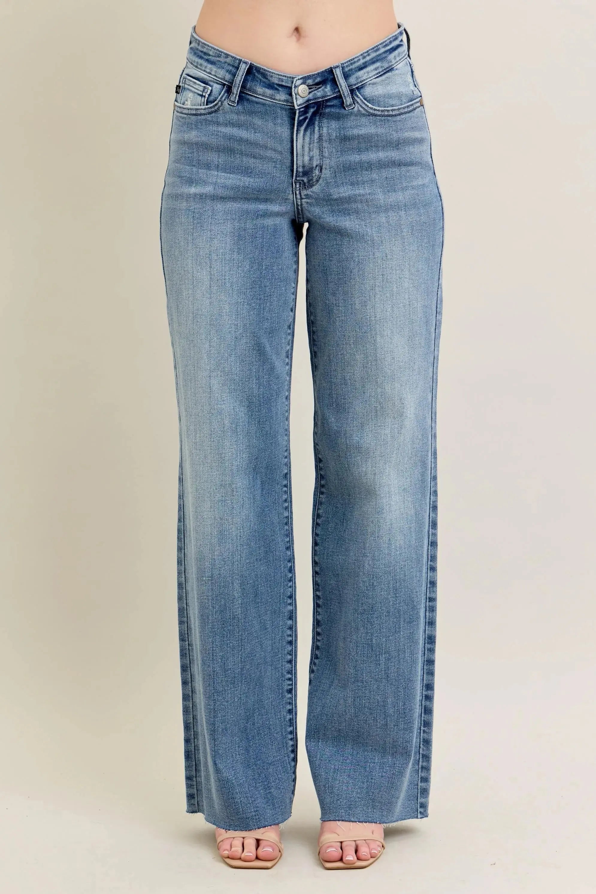 V-Front Baggy Judy Blue Jeans - Full & Plus Sizes