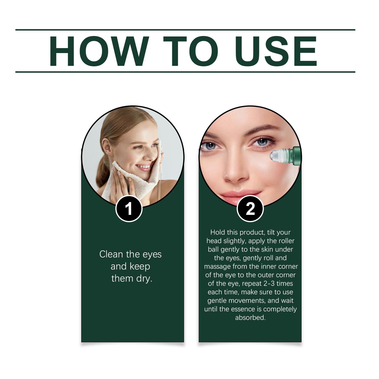 Mint Essence Eye Roller, Fade Fine Lines Crow's Feet Moisturizing Elastic Eye Anti-Wrinkle