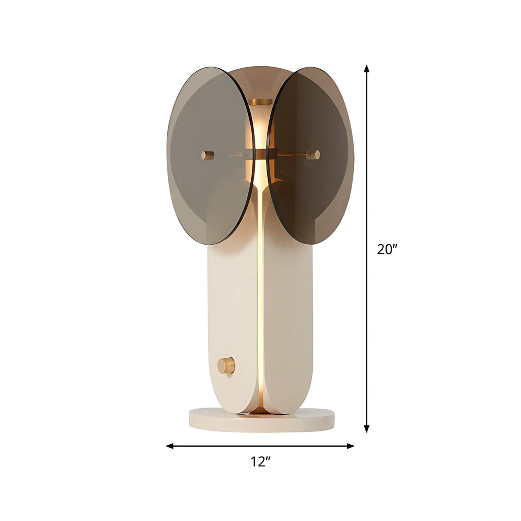 Trilume Smoke Grey Glass Lamp