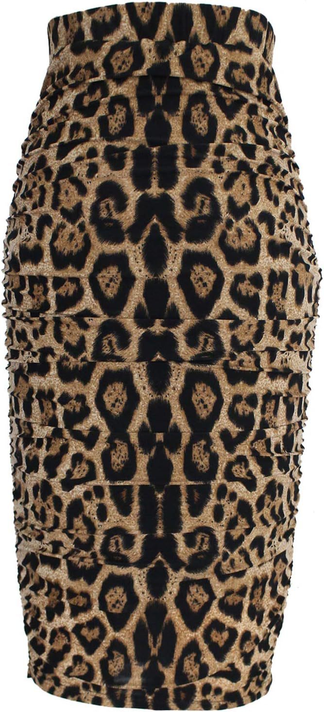 Sexy Leopard Print High Waist Skirt - Sheath Design