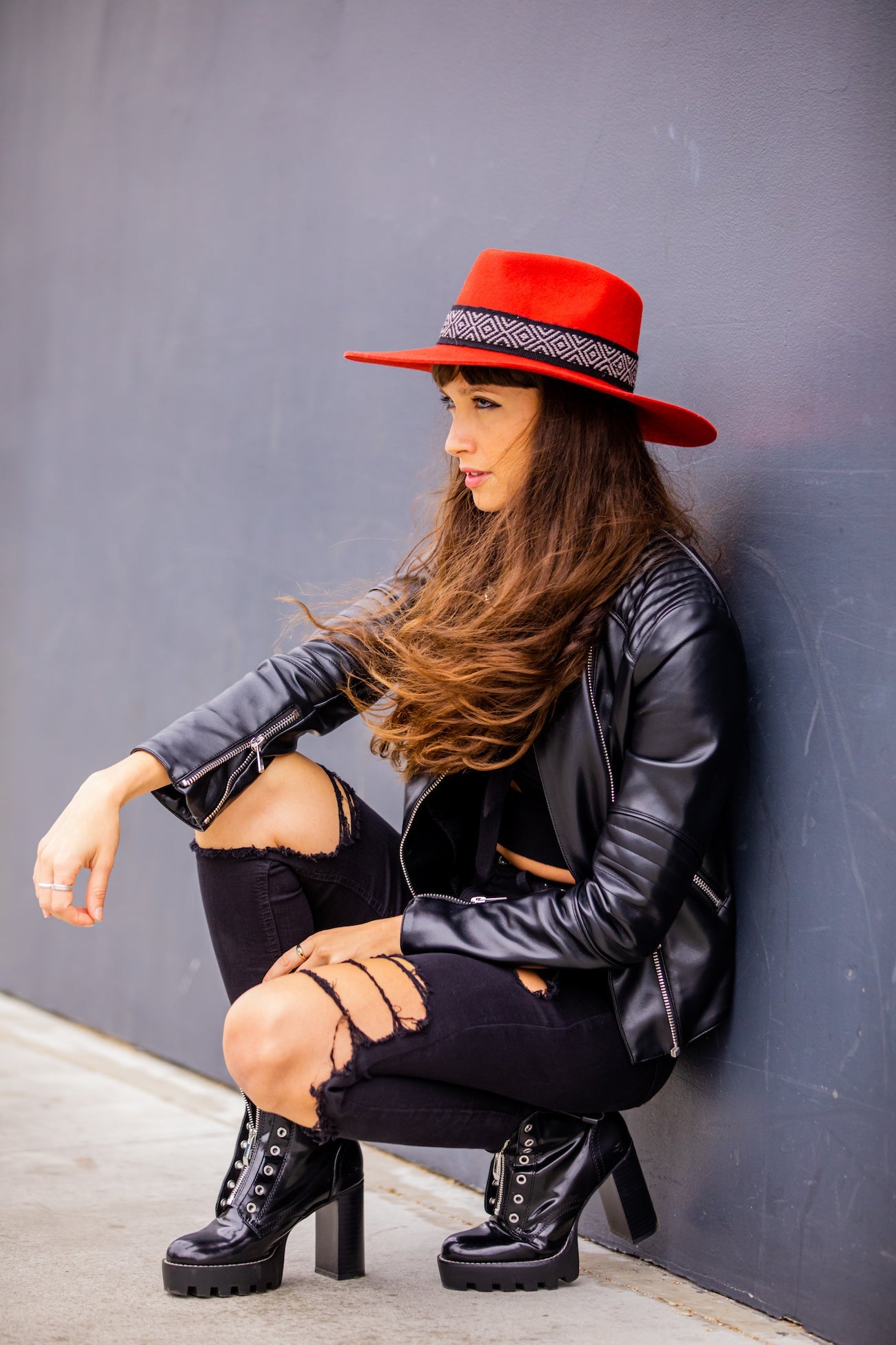 Red Western Hat