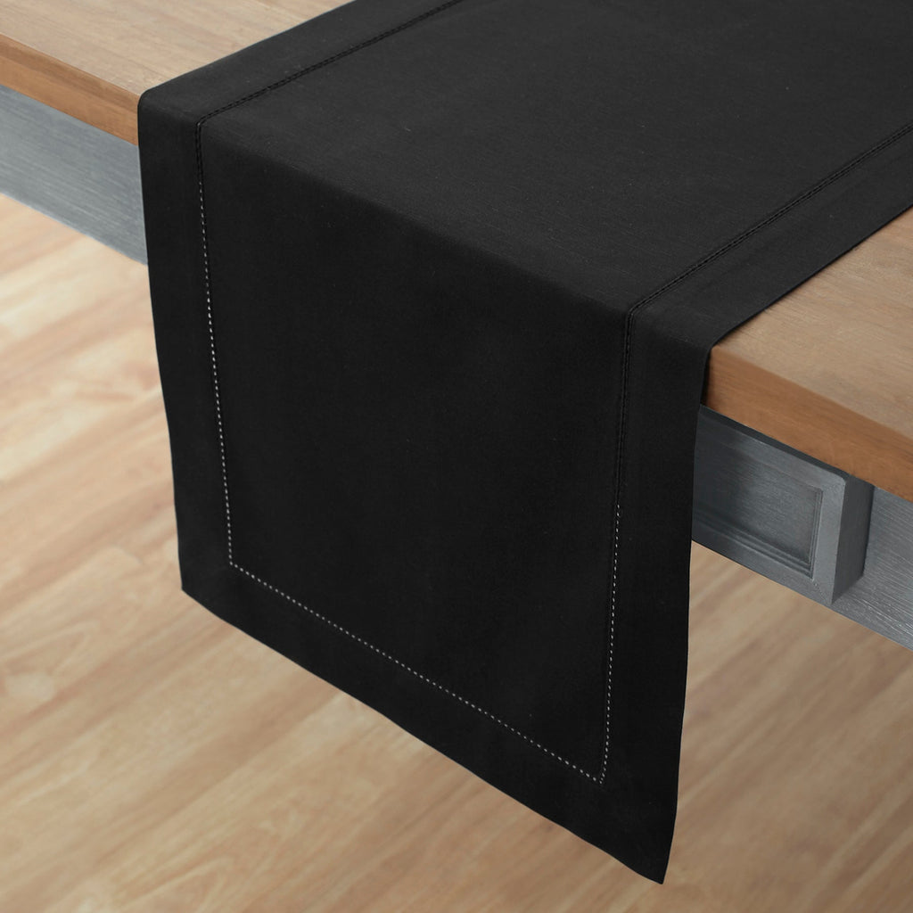 Cotton Linen Hemstitch Table Runner