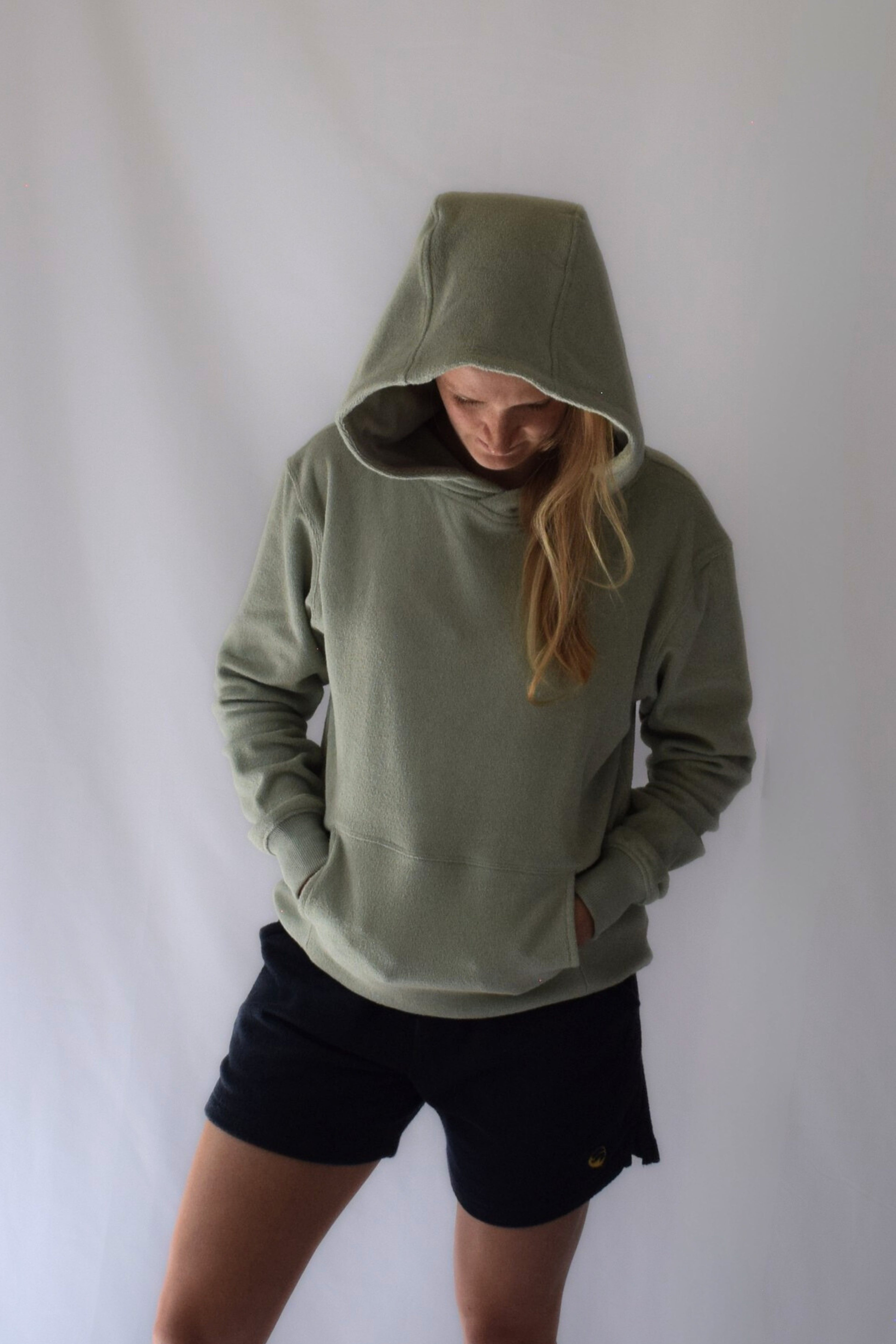 Sage Terry Cloth Unisex Hoodie
