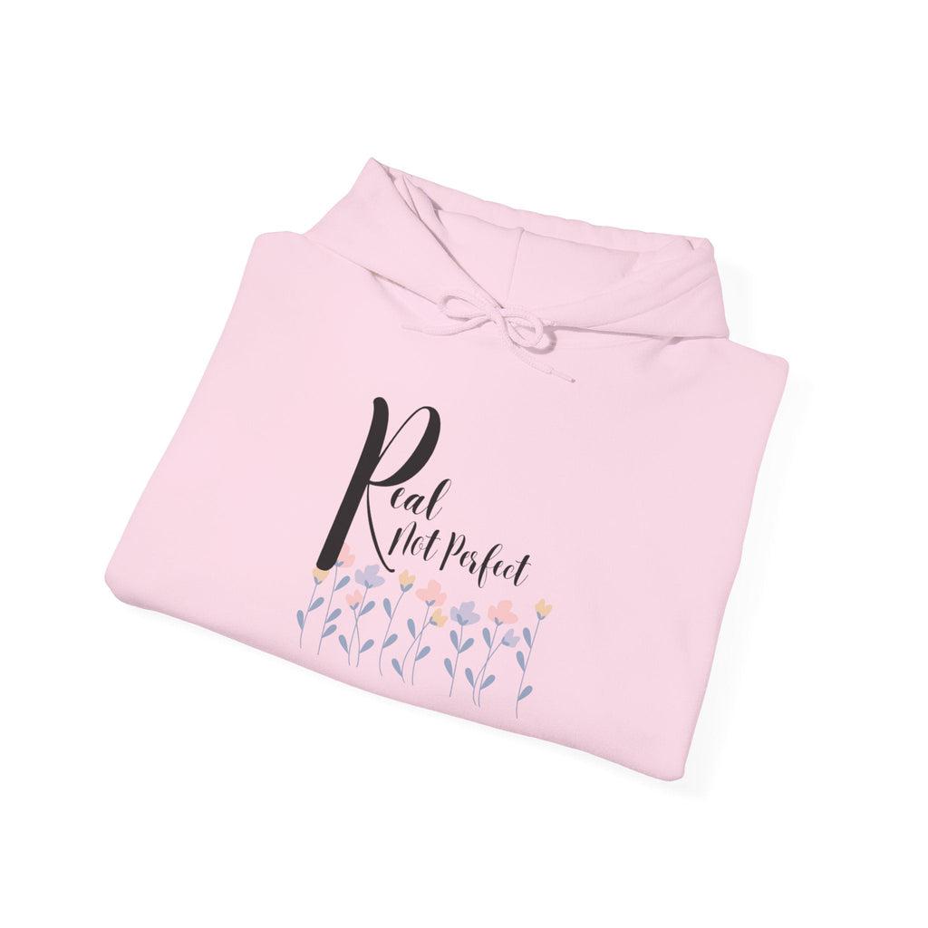 Real not Perfect: Adult Sweatshirt - Hooded Women's Top