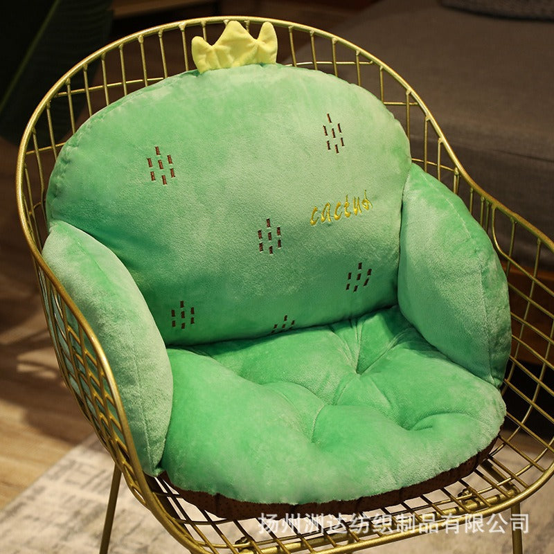 Cartoon animal connected seat cushion, integrated chair cushion, office sedentary student seat cushion