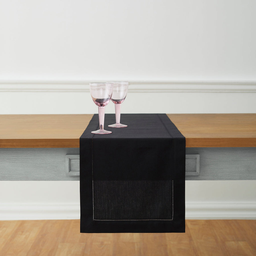 Cotton Linen Hemstitch Table Runner