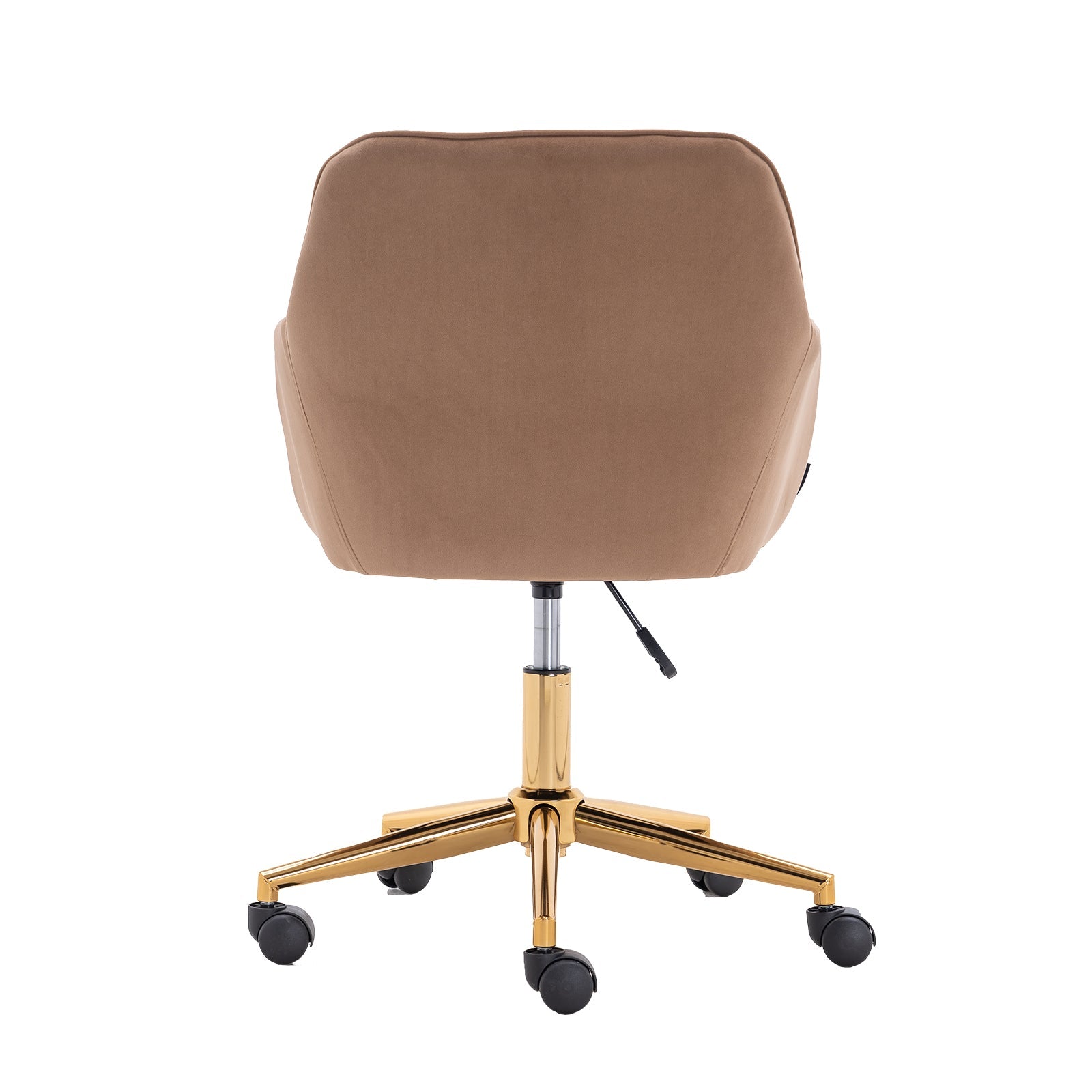 Modern Velvet Fabric Material Adjustable Height 360 revolving Home Office Chair Light Coffee Brown