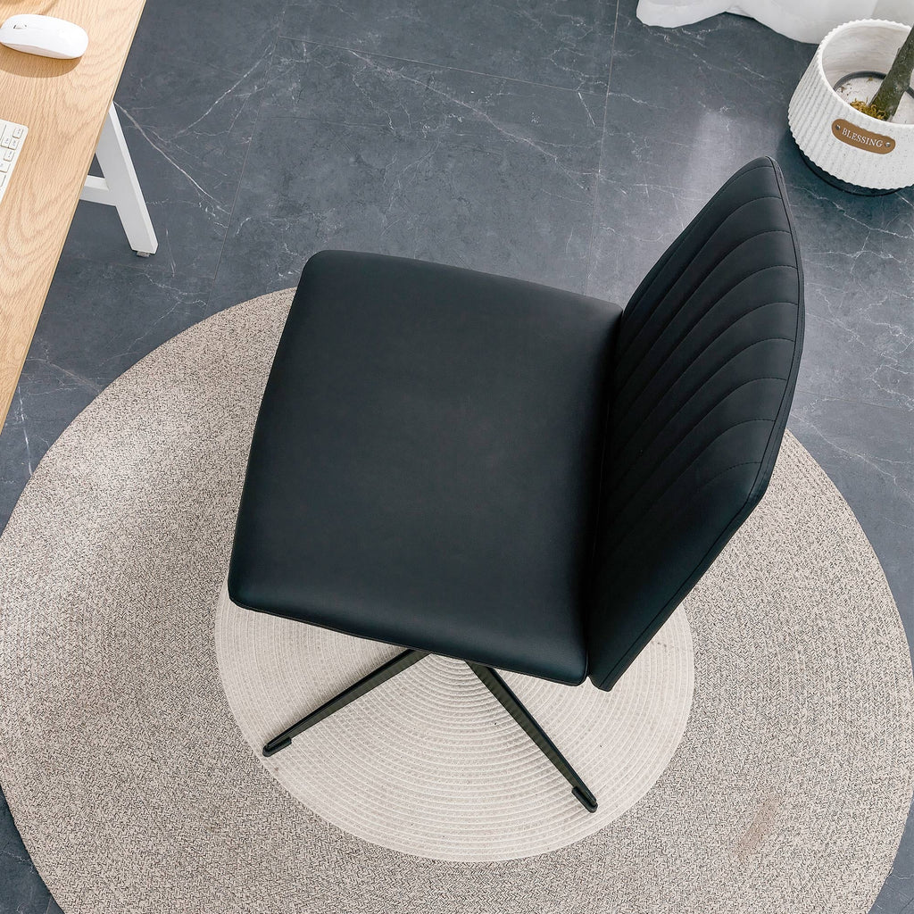 Black High Grade Pu Material. Home Computer Chair Office Chair Adjustable 360 ° Swivel Cushion Chair