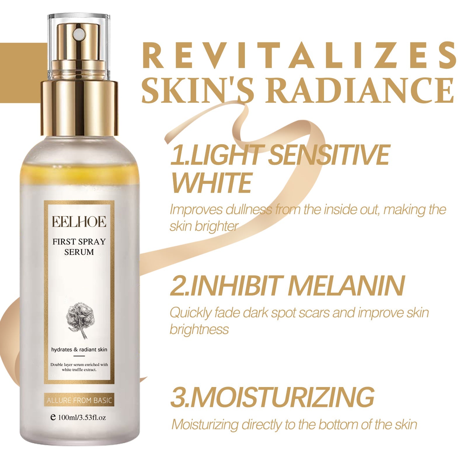 White Truffle Moisturizing Spray, Moisturizing And Brightening Whitening Essence Spray