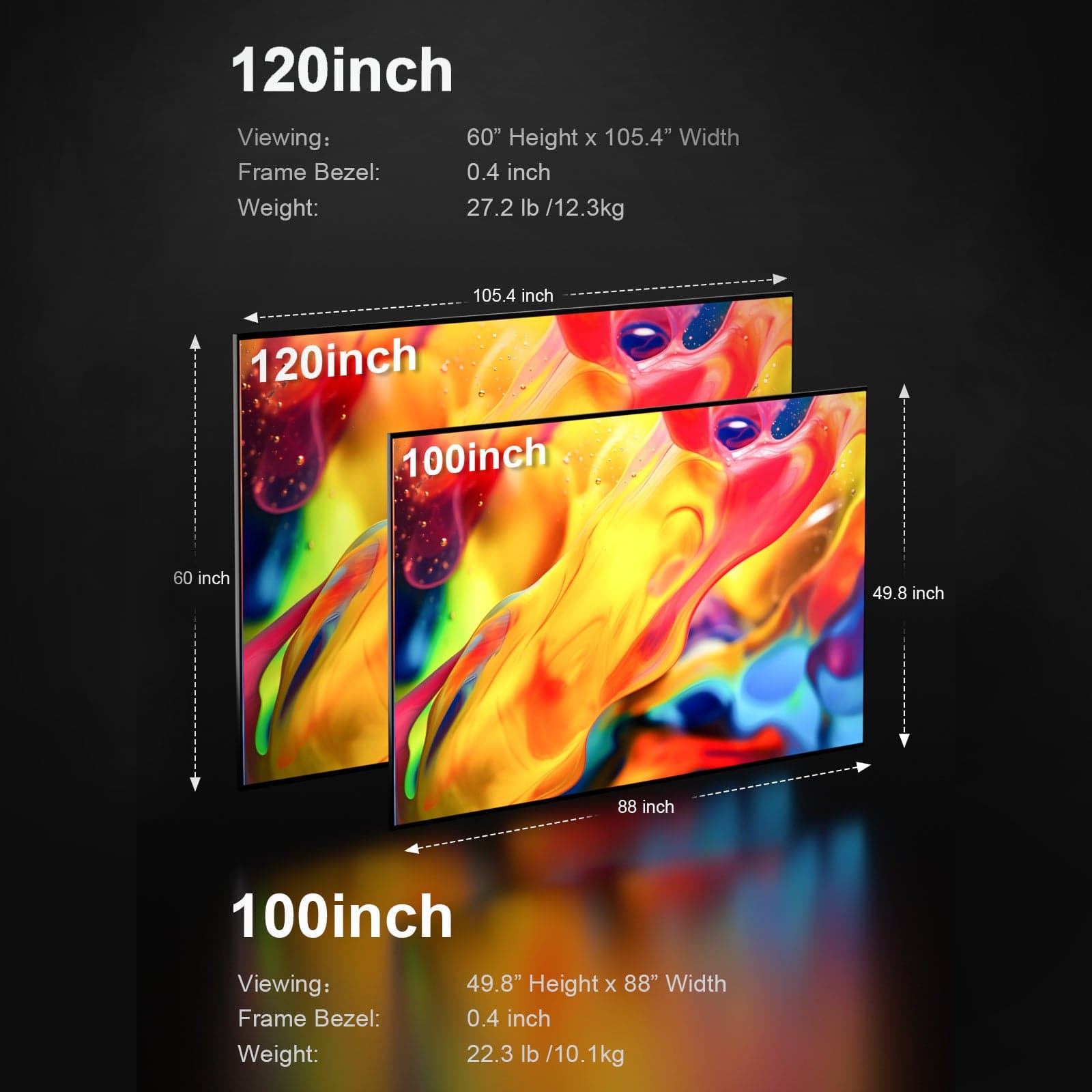 100''-180'' Matte White Screen