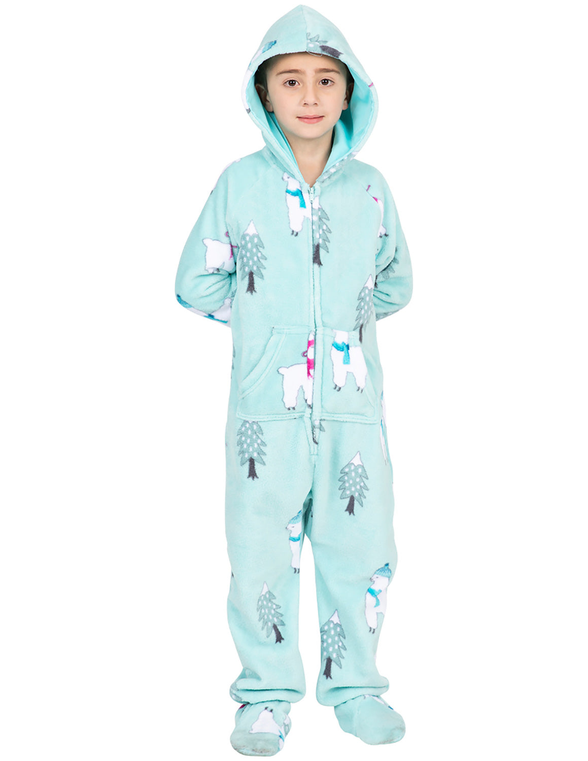 Land of Llamas Kids Hoodie Chenille Onesie