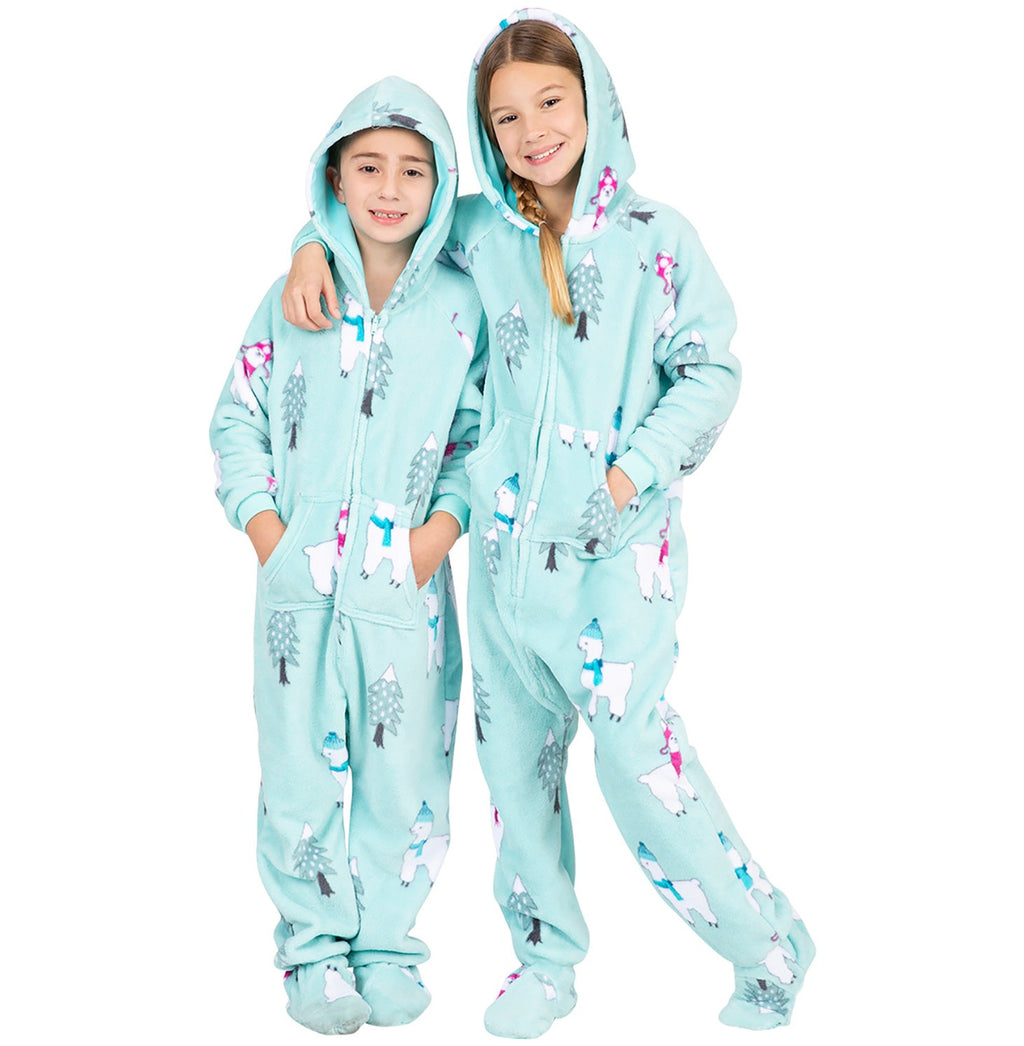 Family Matching Land Of Llamas Hoodie Chenille Onesie