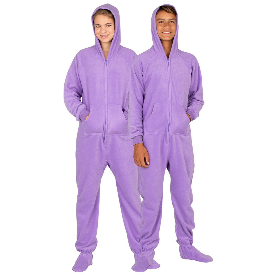 Family Matching Purple Rain Hoodie Fleece Onesie