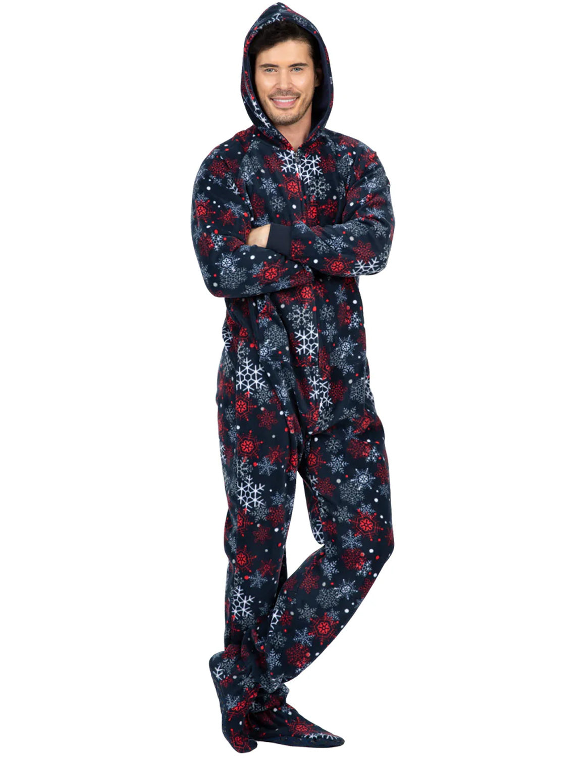 Winter Whiteout Adult Hoodie Fleece Onesie