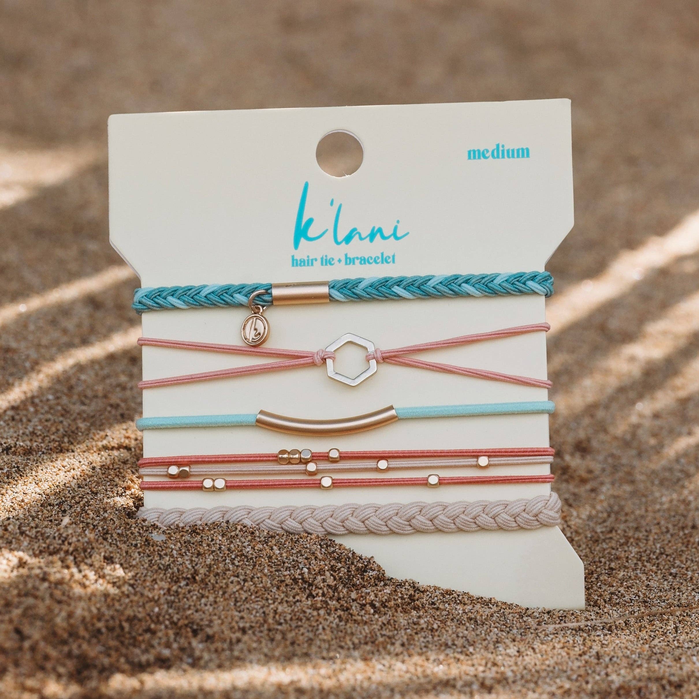 "Live" Hair Tie Bracelet Set
