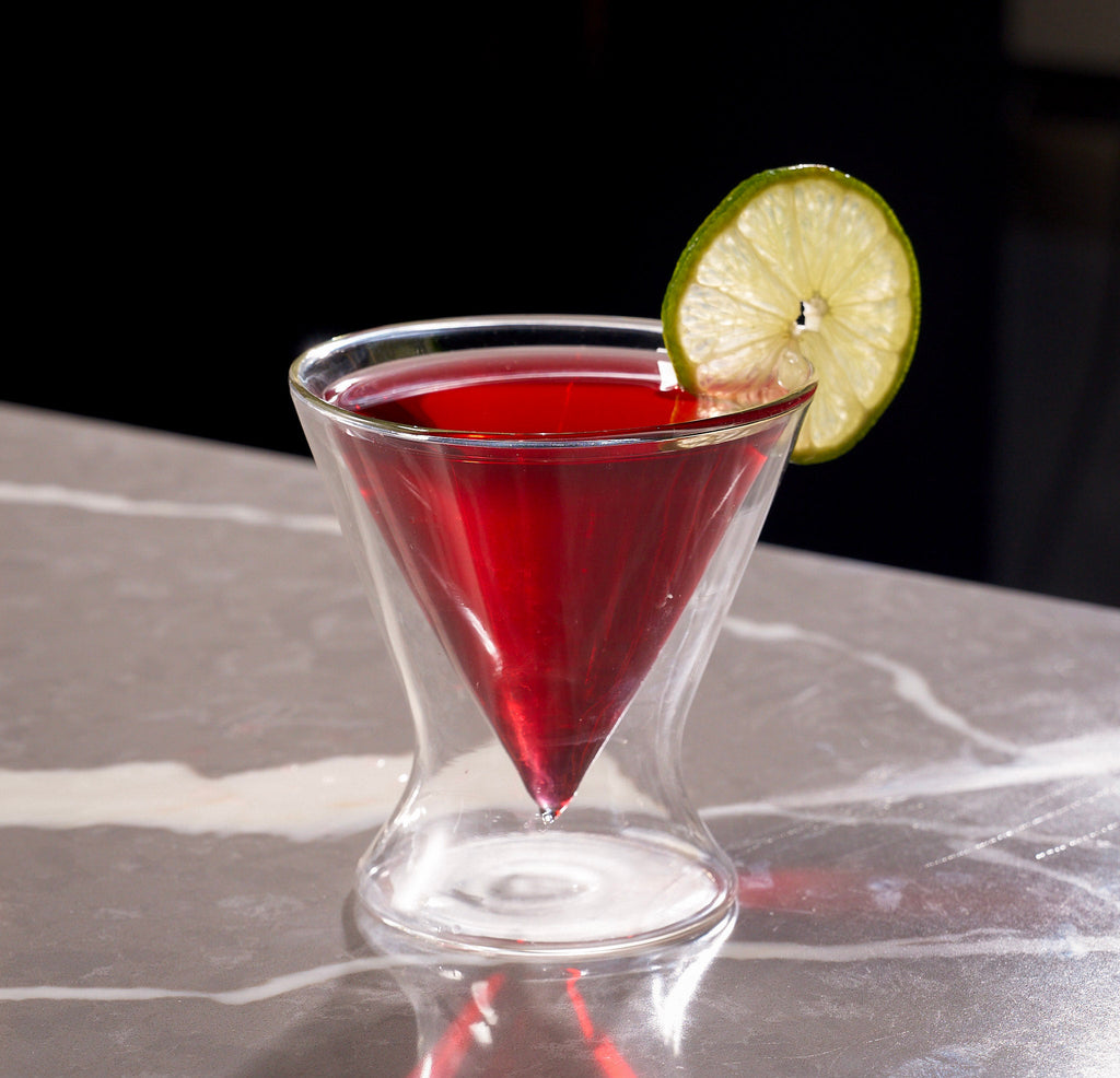 Double-Walled Stemless Martini Glasses - 8oz