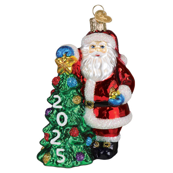 2025 Santa With Tree Ornament