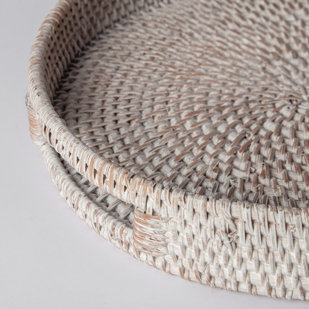 404 - Round Rattan Tray
