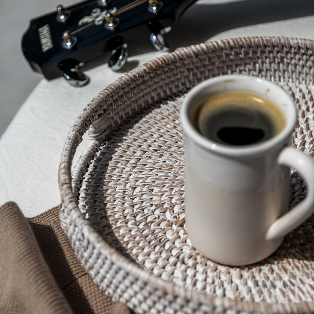 404 - Round Rattan Tray