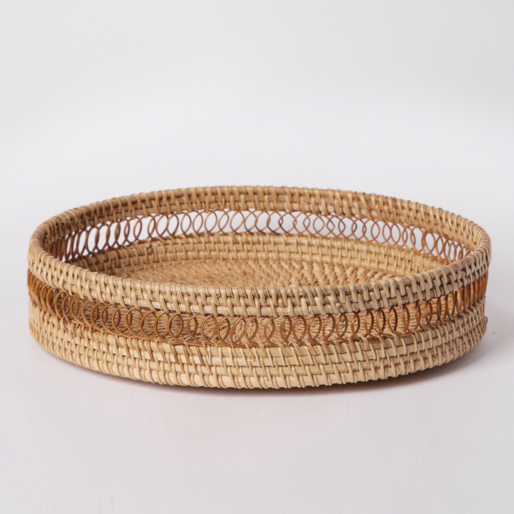 405 - Round Rattan Tray