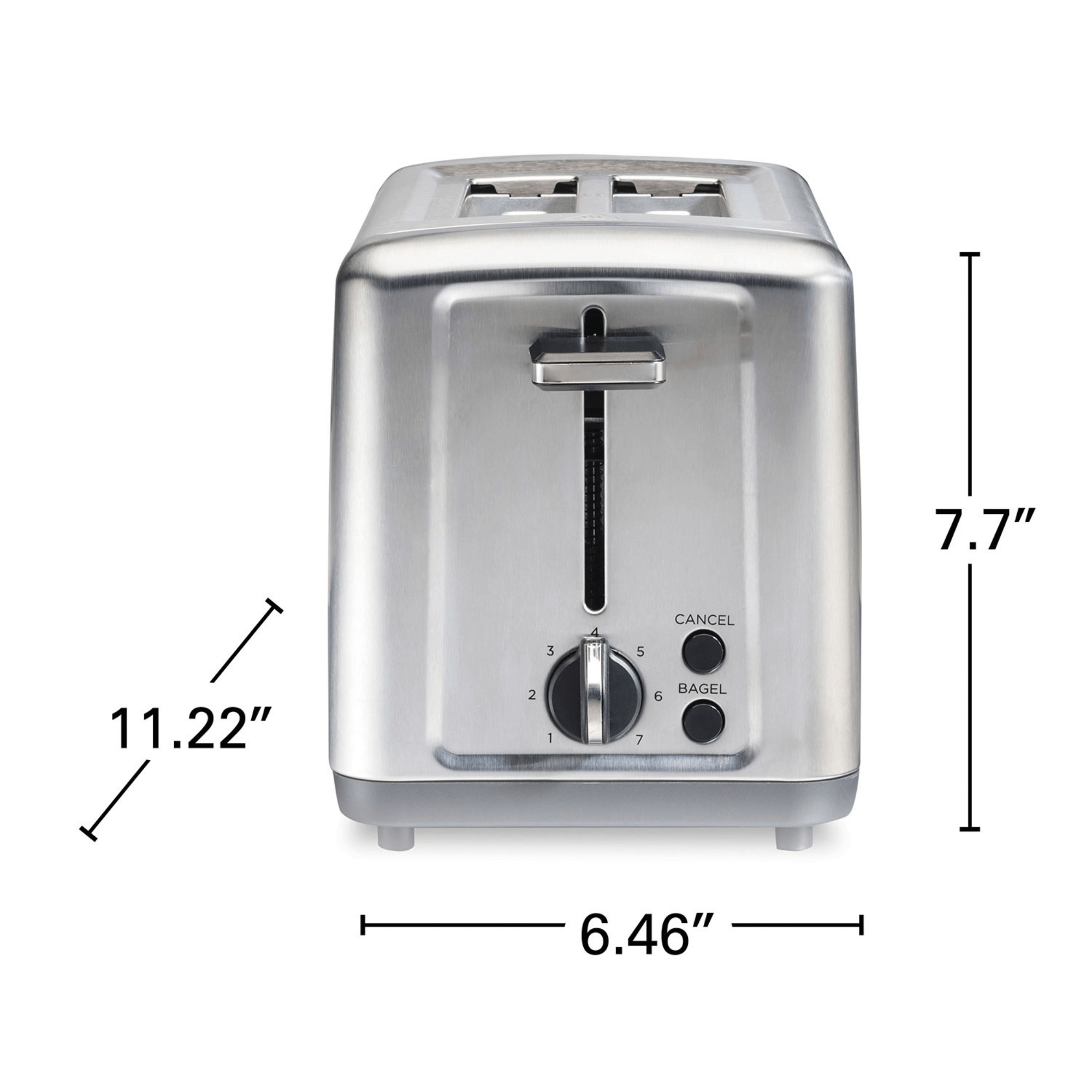 Hamilton Beach Brushed Stainless Wide-Slot 2-Slice Toaster