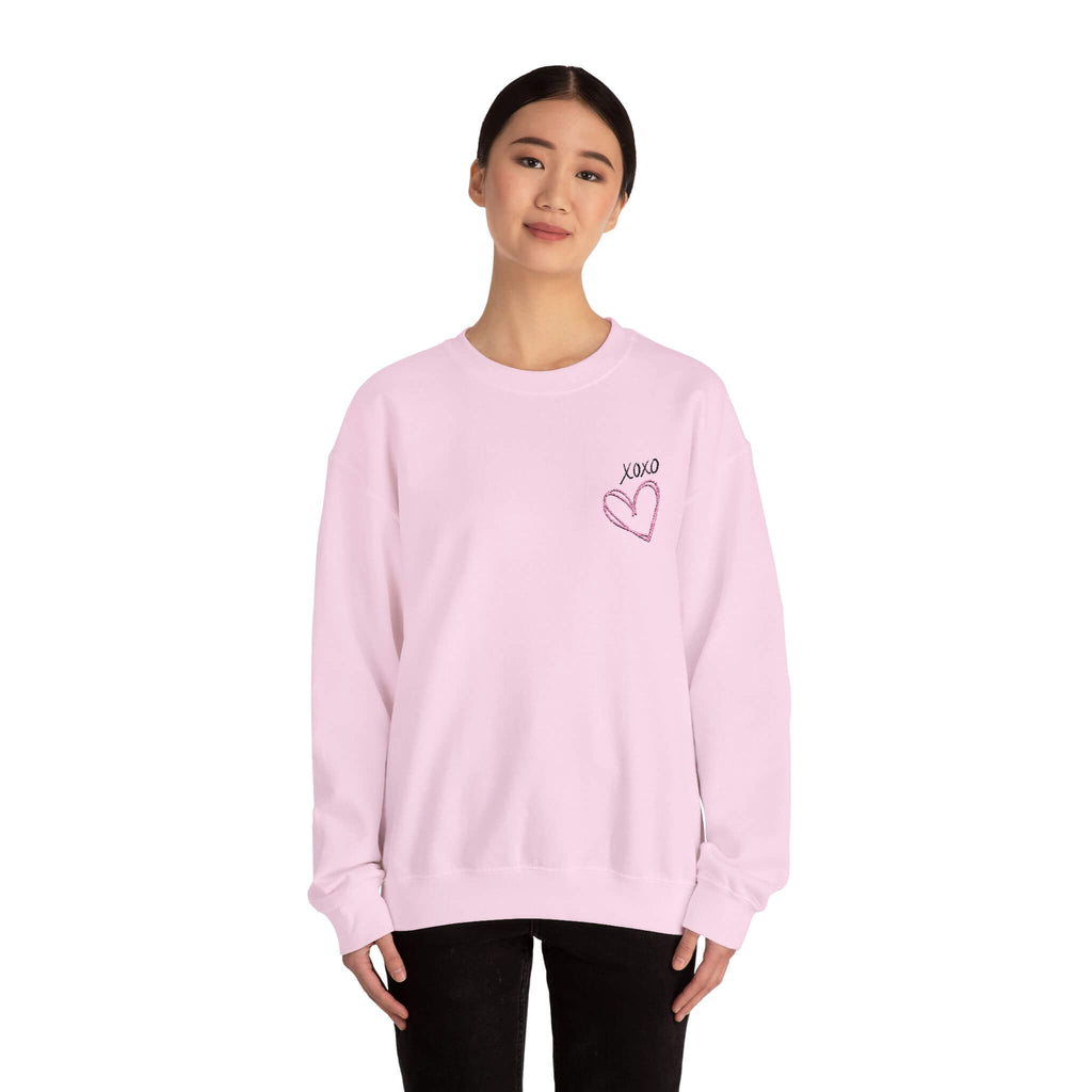 Heart Adult Sweatshirt Women's Top - Cozy and Stylish Embroidered Sweatshirt for Every Adult
