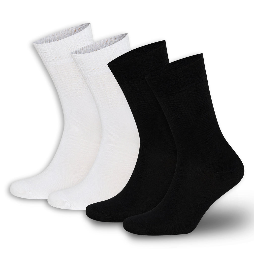 Men’s & Women’s Bamboo Diabetic Crew Socks 4-Pack
