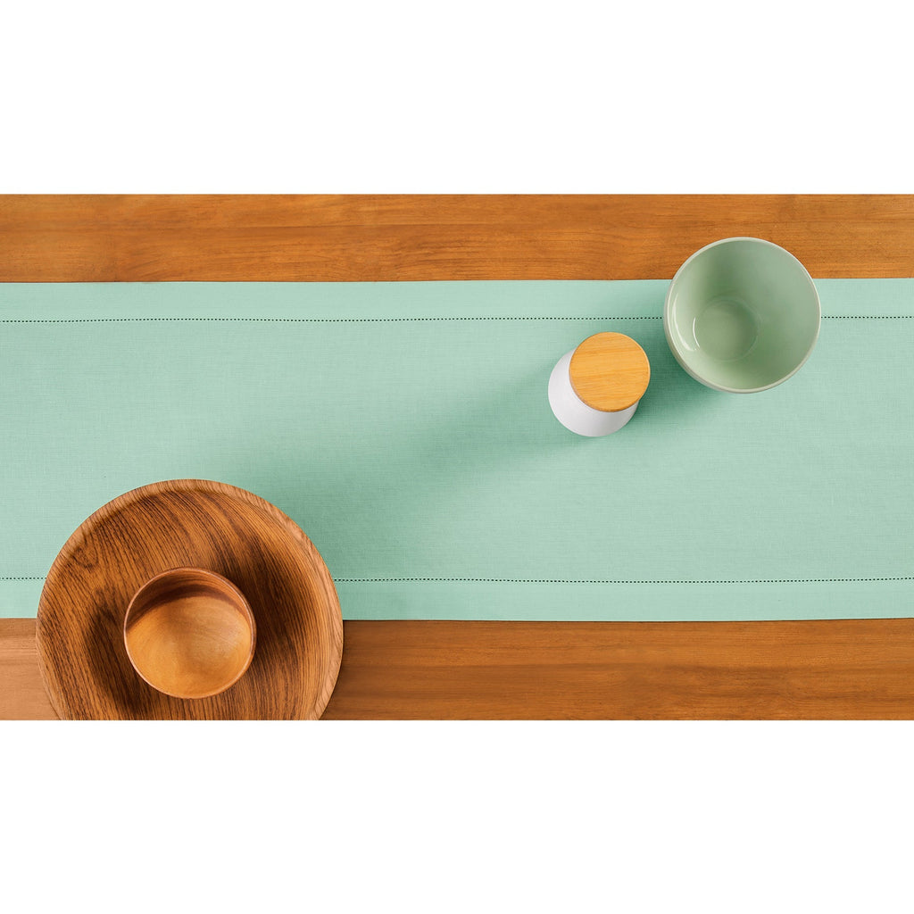Cotton Linen Hemstitch Table Runner