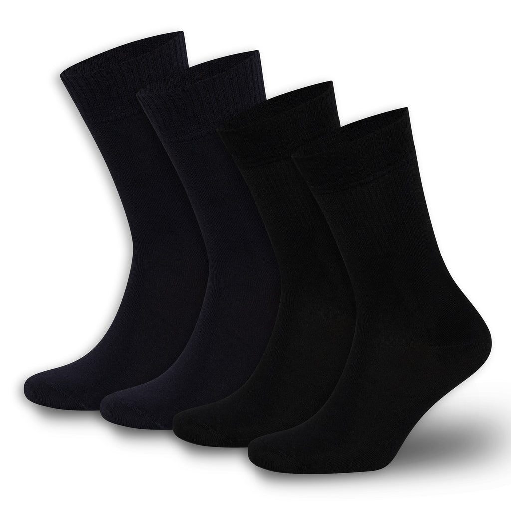Men’s & Women’s Bamboo Diabetic Crew Socks 4-Pack