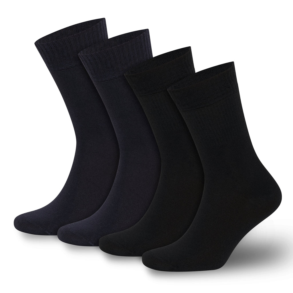 Men’s & Women’s Bamboo Diabetic Crew Socks 4-Pack